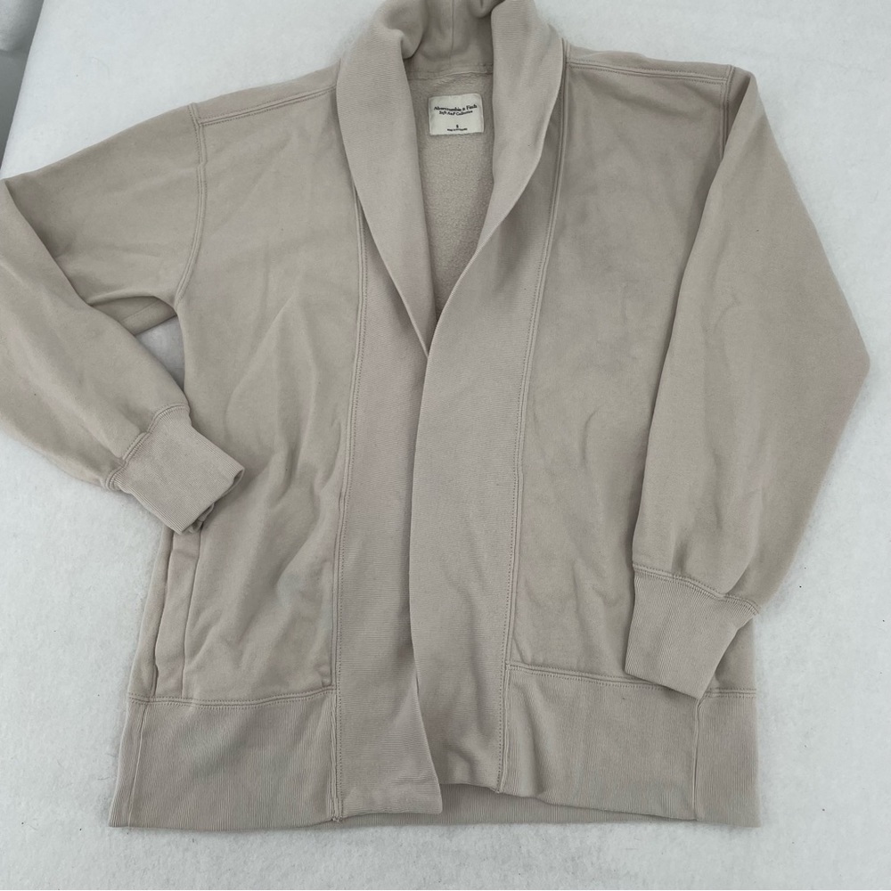 ABERCROMBIE & FITCH Women’s Soft A&F Collection Cardigan Sweatshirt Cream Small